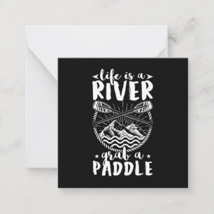 Carte De Correspondance La vie du conducteur de kayak est un fleuve