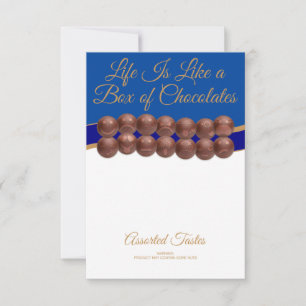 Carte De Correspondance La vie est comme une boîte de chocolats