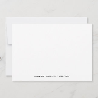 Carte De Correspondance Lamuminatus Lasers Lumia Note CardFlat Note Card