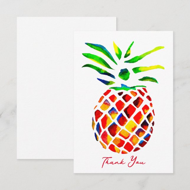 Carte De Correspondance L'art cool de l'ananas funky (Devant / Derrière)