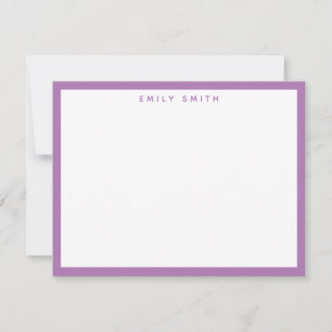 Carte De Correspondance Lavender Purple Simple Modern Note Card