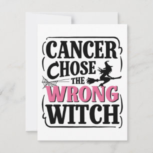 Carte De Correspondance Le cancer choisit la mauvaise sorcière Sensibilisa