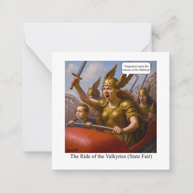 Carte De Correspondance Le Carrousel des Valkyries (Foire Nationale) (Devant)