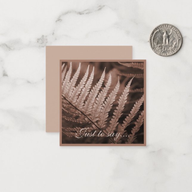 Carte De Correspondance Le feuillage botanique Mocha Mousse (Devant/Arrière en situation)