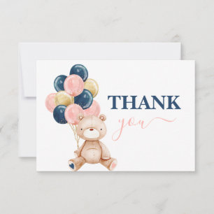 Carte De Correspondance Le genre Teddy Bear révèle merci