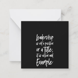 Carte De Correspondance le leadership est un exemple