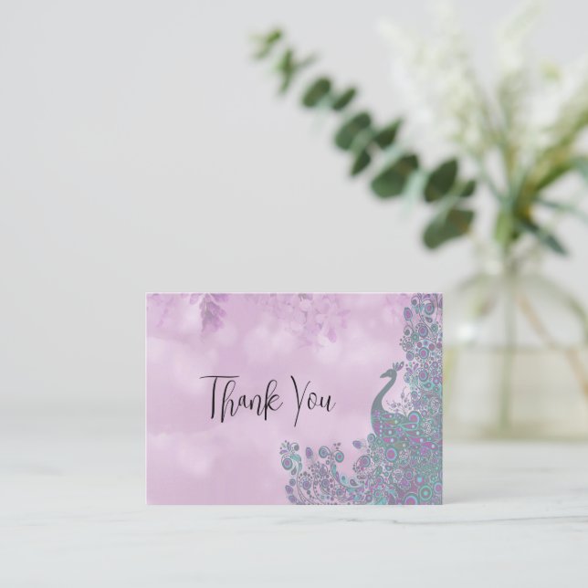 Carte De Correspondance Le Merci de Peacock (Debout devant)