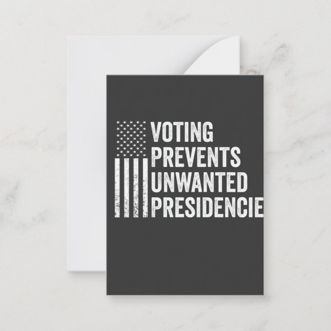 Carte De Correspondance Le vote empêche les présidences indésirables (Devant)