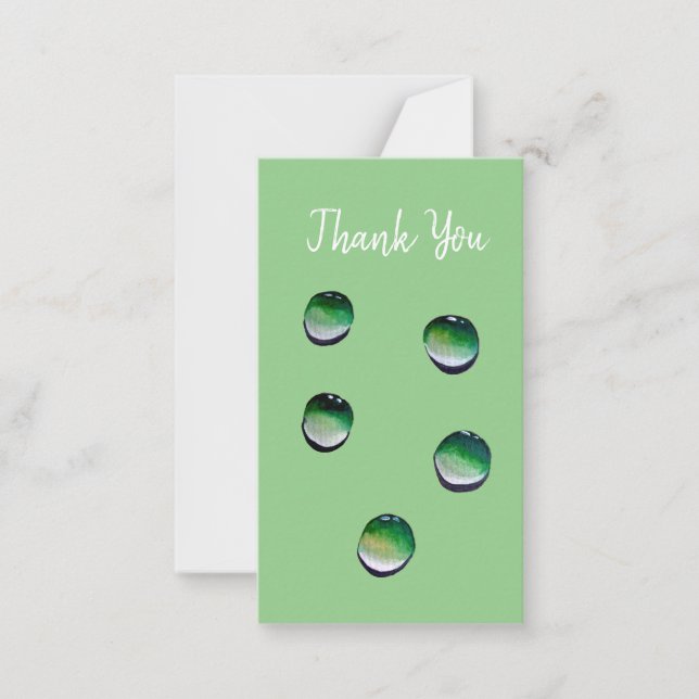 Carte De Correspondance L'eau verte goutte de l'eau (Devant)