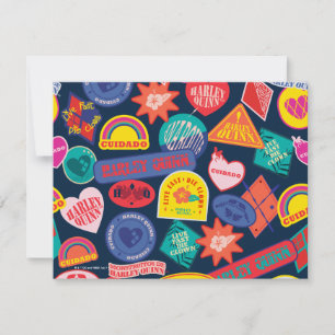 Carte De Correspondance L'équipe du suicide   Harley Quinn Motif d'insigne