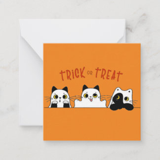 Carte De Correspondance les chatons mignons d'Halloween