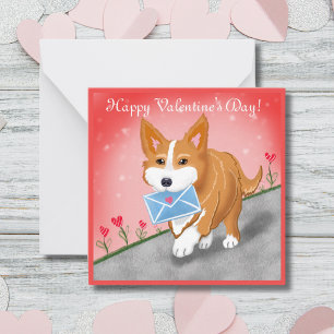 Carte De Correspondance Lettre Coeur Douce Livrée Par Corgi
