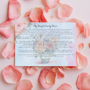 Carte De Correspondance Lettre d'amour à ma femme