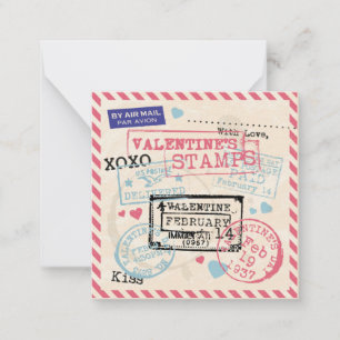 Carte De Correspondance Lettre Vintage Saint-Valentin
