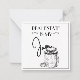 Carte De Correspondance L'immobilier est ma confiture Pop By