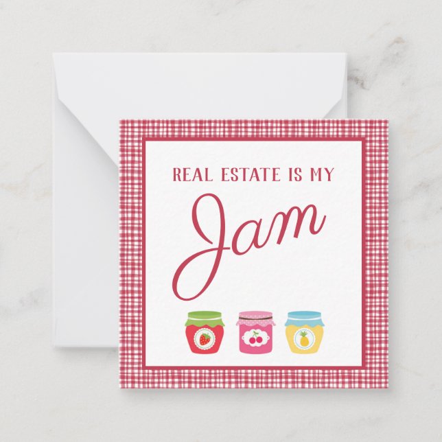 Carte De Correspondance L'immobilier est mon Jam Pop By (Devant)