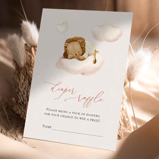 Carte De Correspondance Lion Baby Cloud Balloon Tickets Raffle (Créateur téléchargé)