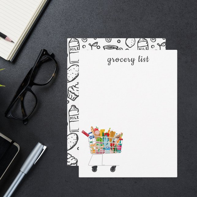 Carte De Correspondance Liste de produits alimentaires modernes simples Pl (Créateur téléchargé)