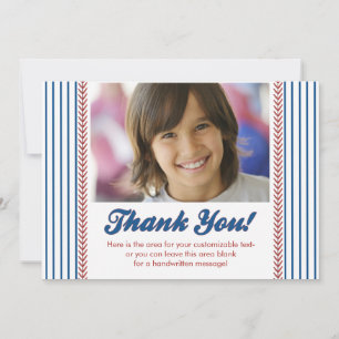 Carte De Correspondance Little Rookie Photo Baseball Merci Note