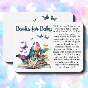Carte De Correspondance Livres d'aquarelle papillon pour bébé