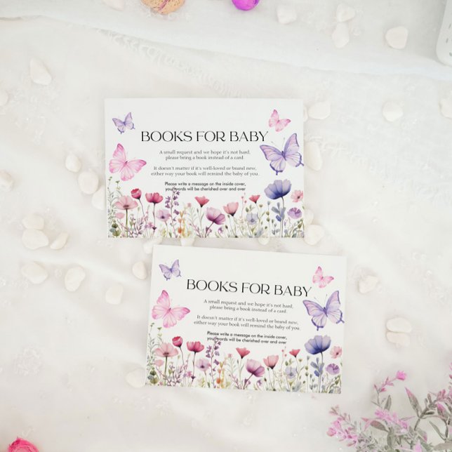 Carte De Correspondance Livres pour Baby Card Papillon Floral (Créateur téléchargé)