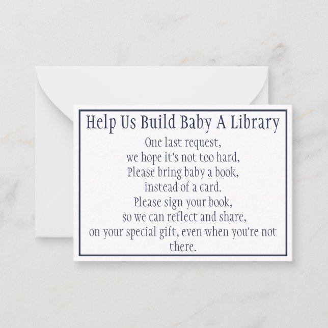 Carte De Correspondance Livres Pour Bébé (Devant)