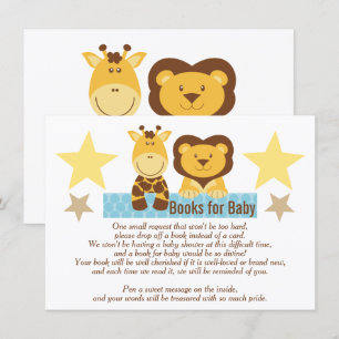Carte De Correspondance Livres pour bébé au lieu d'une fête prénatale