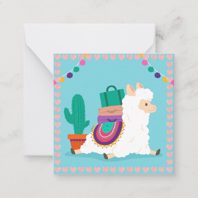 Carte De Correspondance Llama (Devant)