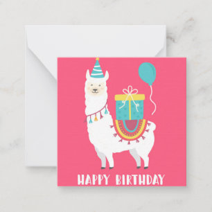 Carte De Correspondance Llama d'anniversaire