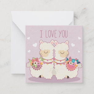 Carte De Correspondance Llama Love