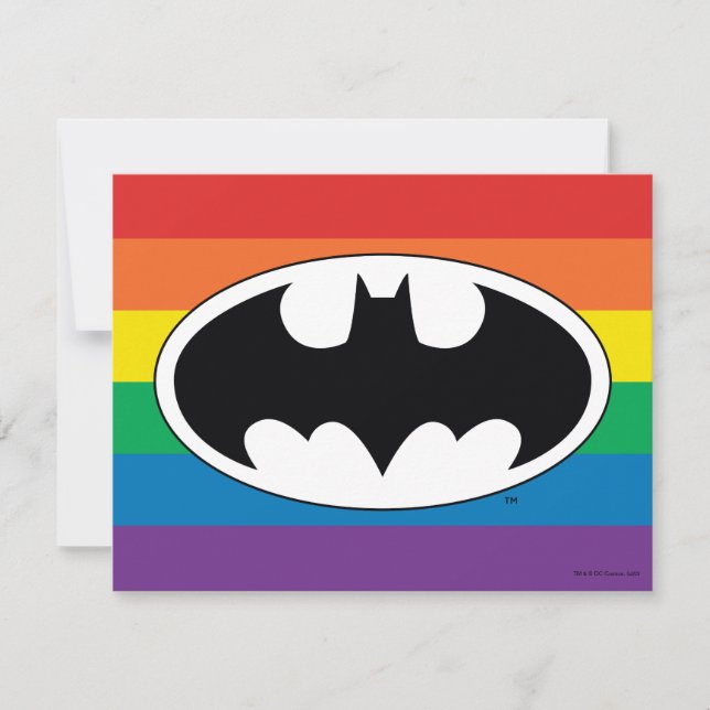 Carte De Correspondance Logo Arc-en-ciel Batman (Devant)