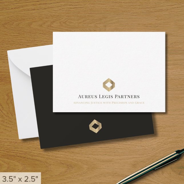 Carte De Correspondance Logo d'affaires Luxe moderne (Créateur téléchargé)