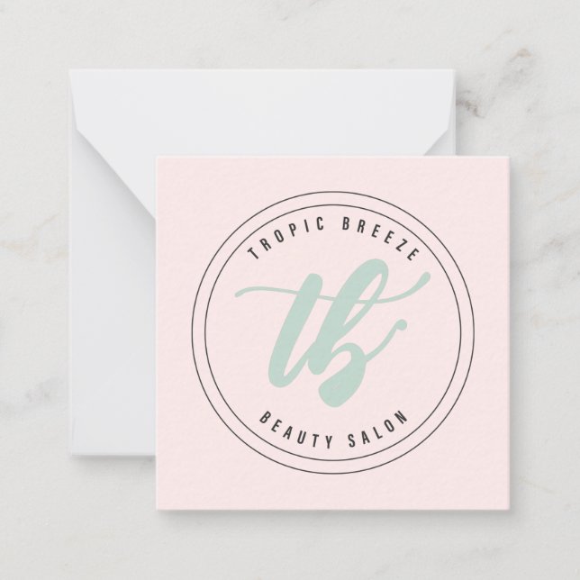 Carte De Correspondance Logo de la société Tropic Breeze Turquoise Mint &  (Devant)