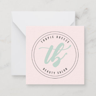 Carte De Correspondance Logo de la société Tropic Breeze Turquoise Mint &