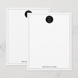 Carte De Correspondance Logo de l'entreprise Employé double face