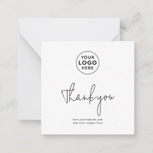 Carte De Correspondance Logo d'entreprise et remerciement de site Web