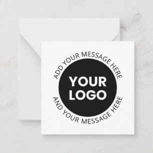 Carte De Correspondance Logo d'entreprise et texte modifiable blanc et noi