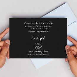Carte De Correspondance Logo d'entreprise minimaliste Merci d'affaires