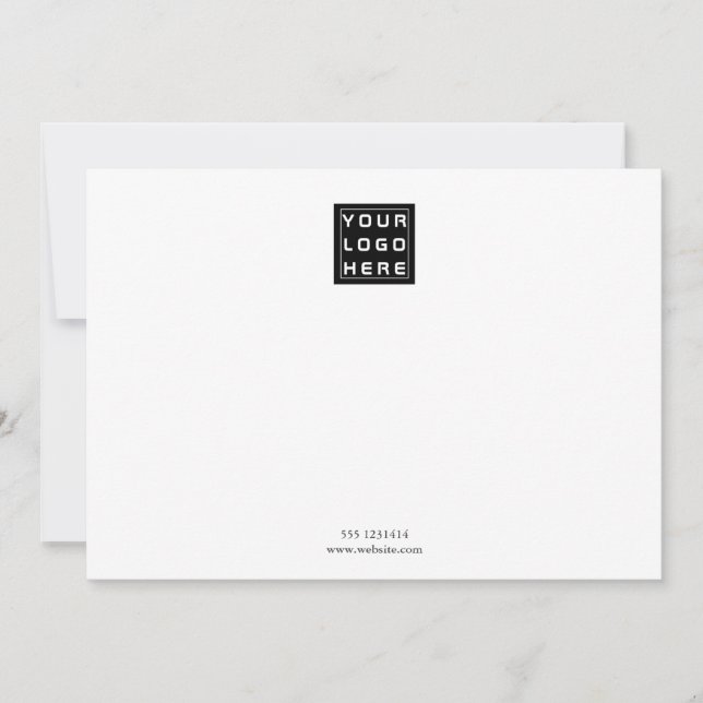 Carte De Correspondance Logo d'entreprise | Note blanche professionnelle m (Devant)