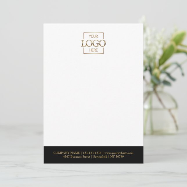Carte De Correspondance Logo d'entreprise personnalisé Moderne Simple Mini (Debout devant)