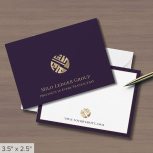Carte De Correspondance Logo Gold professionnel moderne