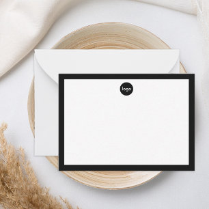 Carte De Correspondance Logo personnalisé à bordure minimaliste