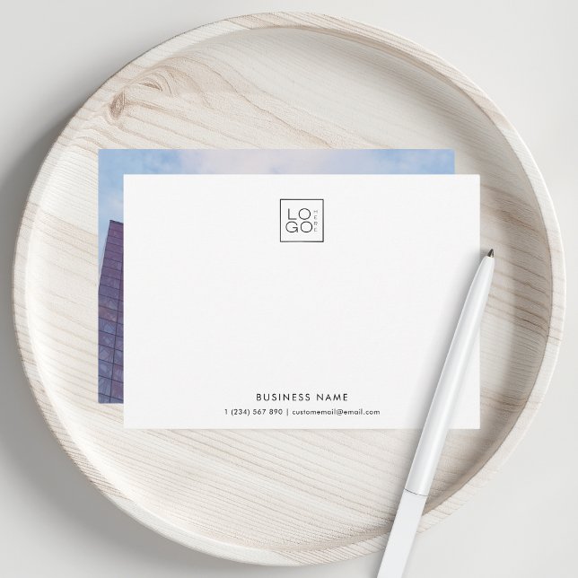 Carte De Correspondance Logo Personnalisé Entreprise Nom commercial Photo  (Créateur téléchargé)