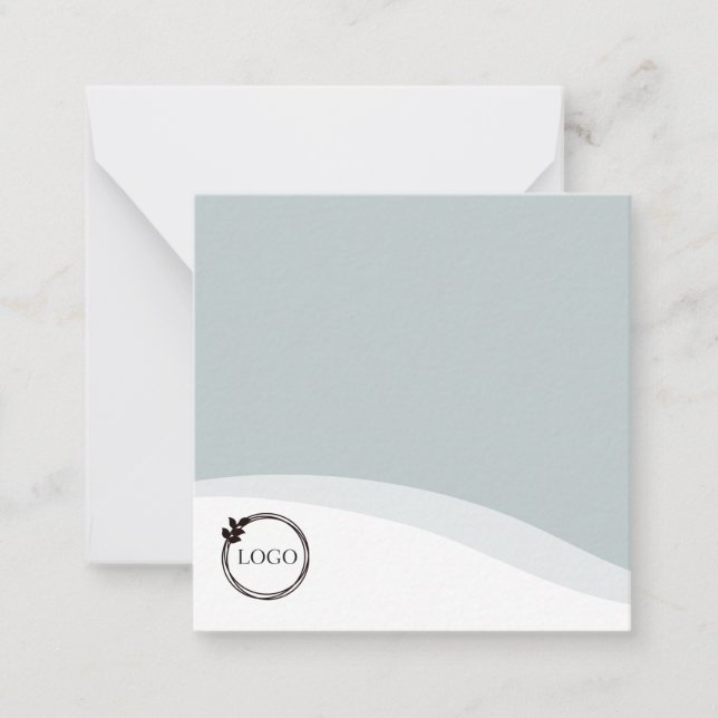 Carte De Correspondance Logo personnalisé Vert clair (Devant)