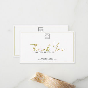 Carte De Correspondance Logo Simple Entreprise Promo Code Merci Or