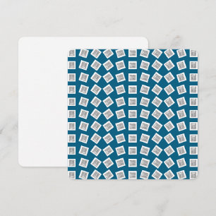 Carte De Correspondance Logo unique ou Motif d'image Bleu (modifiable)