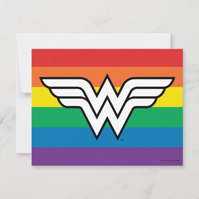 Carte De Correspondance Logo Wonder Woman Rainbow (Devant)
