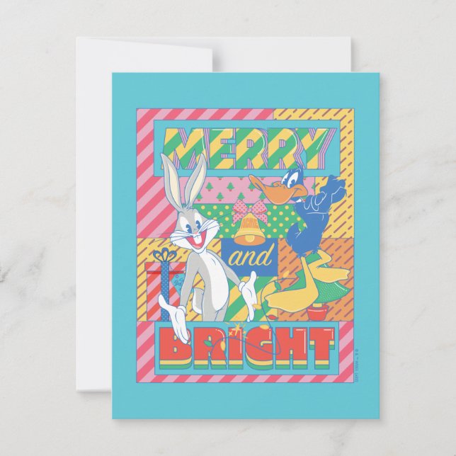 Carte De Correspondance LOONEY TUNES™ | Joyeux Noël (Devant)