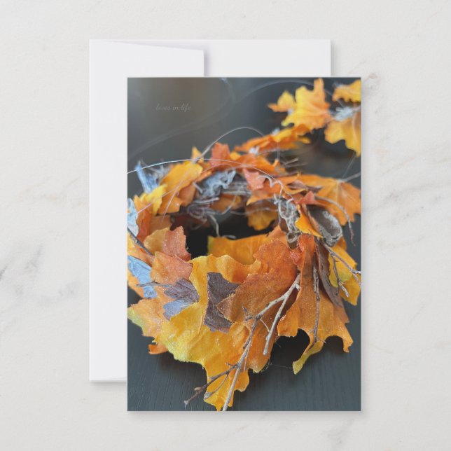 Carte De Correspondance Lovely Fall Wreath (Devant)