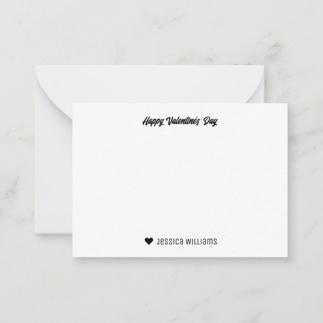 Carte De Correspondance Lovely Heart Doodle Motif Pink Valentine's Day (Devant)